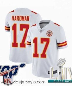 Exquisitely designed 2020 Super Bowl LIV Kansas City Chiefs #17 Mecole Hardman White Vapor Untouchable Limited Player Football Jersey