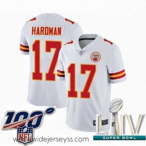 Exquisitely designed 2020 Super Bowl LIV Kansas City Chiefs #17 Mecole Hardman White Vapor Untouchable Limited Player Football Jersey