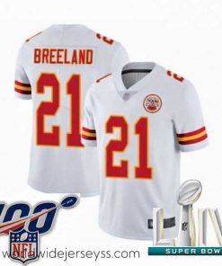 Superbly made 2020 Super Bowl LIV Kansas City Chiefs #21 Bashaud Breeland White Vapor Untouchable Limited Player Football Jersey