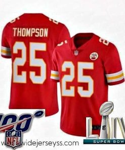 Superbly made 2020 Super Bowl LIV Kansas City Chiefs #25 Darwin Thompson Red Team Color Vapor Untouchable Limited Player Football Jersey