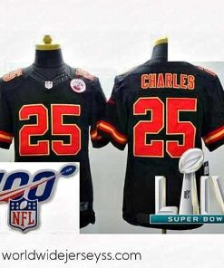 Marvelously styled 2020 Super Bowl LIV Kansas City Chiefs #25 Jamaal Charles Black Team Color Vapor Untouchable Limited Player Football Jersey