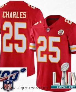 Exquisitely designed 2020 Super Bowl LIV Kansas City Chiefs #25 Jamaal Charles Red Team Color Vapor Untouchable Limited Player Football Jersey