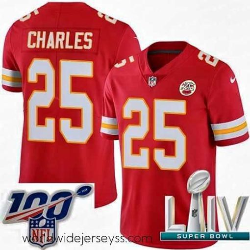 Exquisitely designed 2020 Super Bowl LIV Kansas City Chiefs #25 Jamaal Charles Red Team Color Vapor Untouchable Limited Player Football Jersey