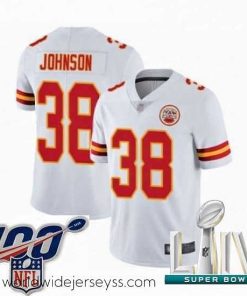 Exquisitely designed 2020 Super Bowl LIV Kansas City Chiefs #38 Dontae Johnson White Vapor Untouchable Limited Player Football Jersey