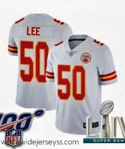 Exceptionally fashioned 2020 Super Bowl LIV Kansas City Chiefs #50 Darron Lee White Vapor Untouchable Limited Player Football Jersey