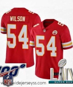 Exceptionally fashioned 2020 Super Bowl LIV Kansas City Chiefs #54 Damien Wilson Red Team Color Vapor Untouchable Limited Player Football Jersey