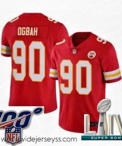 Exquisitely designed 2020 Super Bowl LIV Kansas City Chiefs #90 Emmanuel Ogbah Red Team Color Vapor Untouchable Limited Player Football Jersey