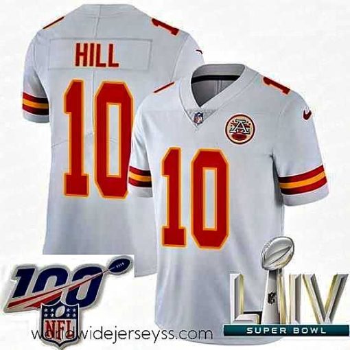 Exceptionally fashioned 2020 Super Bowl LIV Nike Kansas City Chiefs #10 Tyreek Hill White Vapor Untouchable Limited Player NFL Jersey