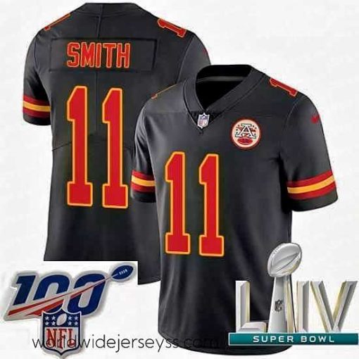 Exquisitely designed 2020 Super Bowl LIV Nike Kansas City Chiefs #11 Alex Smith Limited Black Rush Vapor Untouchable NFL Jersey