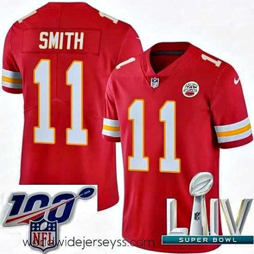 Marvelously styled 2020 Super Bowl LIV Nike Kansas City Chiefs #11 Alex Smith Red Team Color Vapor Untouchable Limited Player NFL Jersey