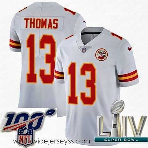 Finely crafted 2020 Super Bowl LIV Nike Kansas City Chiefs #13 De'Anthony Thomas White Vapor Untouchable Limited Player NFL Jersey
