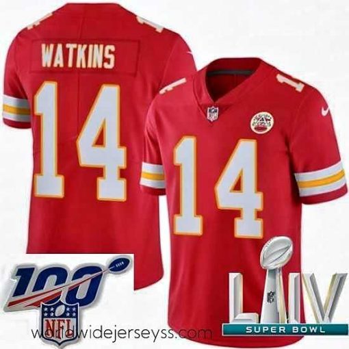Superbly made 2020 Super Bowl LIV Nike Kansas City Chiefs #14 Sammy Watkins Red Team Color Vapor Untouchable Limited Player NFL Jersey