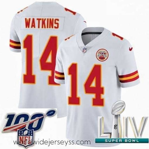 Exceptionally fashioned 2020 Super Bowl LIV Nike Kansas City Chiefs #14 Sammy Watkins White Vapor Untouchable Limited Player NFL Jersey