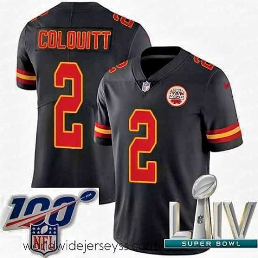 Finely crafted 2020 Super Bowl LIV Nike Kansas City Chiefs #2 Dustin Colquitt Limited Black Rush Vapor Untouchable NFL Jersey