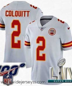 Exceptionally fashioned 2020 Super Bowl LIV Nike Kansas City Chiefs #2 Dustin Colquitt White Vapor Untouchable Limited Player NFL Jersey
