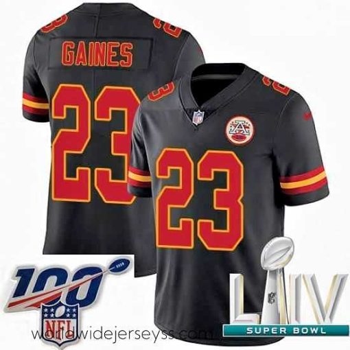 Finely crafted 2020 Super Bowl LIV Nike Kansas City Chiefs #23 Phillip Gaines Limited Black Rush Vapor Untouchable NFL Jersey