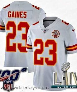Superbly made 2020 Super Bowl LIV Nike Kansas City Chiefs #23 Phillip Gaines White Vapor Untouchable Limited Player NFL Jersey