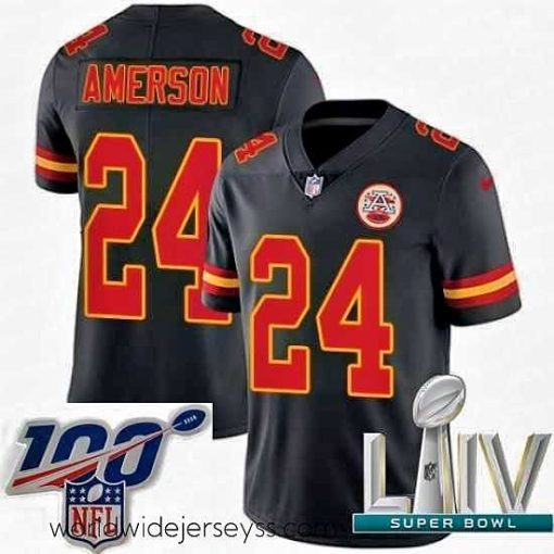 Exceptionally fashioned 2020 Super Bowl LIV Nike Kansas City Chiefs #24 David Amerson Limited Black Rush Vapor Untouchable NFL Jersey