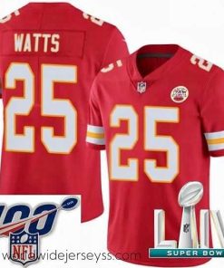 Exceptionally fashioned 2020 Super Bowl LIV Nike Kansas City Chiefs #25 Armani Watts Red Team Color Vapor Untouchable Limited Player NFL Jersey