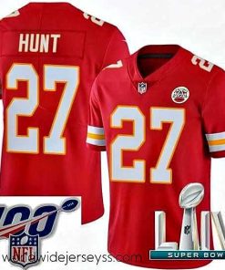 Exceptionally fashioned 2020 Super Bowl LIV Nike Kansas City Chiefs #27 Kareem Hunt Red Team Color Vapor Untouchable Limited Player NFL Jersey