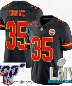 Marvelously styled 2020 Super Bowl LIV Nike Kansas City Chiefs #35 Christian Okoye Limited Black Rush Vapor Untouchable NFL Jersey