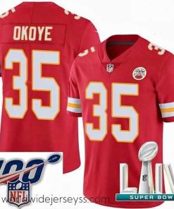 Exquisitely designed 2020 Super Bowl LIV Nike Kansas City Chiefs #35 Christian Okoye Red Team Color Vapor Untouchable Limited Player NFL Jersey