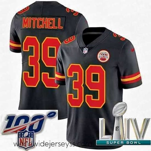 Superbly made 2020 Super Bowl LIV Nike Kansas City Chiefs #39 Terrance Mitchell Limited Black Rush Vapor Untouchable NFL Jersey