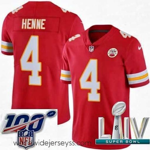 Exquisitely designed 2020 Super Bowl LIV Nike Kansas City Chiefs #4 Chad Henne Red Team Color Vapor Untouchable Limited Player NFL Jersey