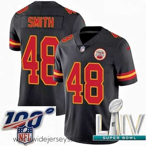 Finely crafted 2020 Super Bowl LIV Nike Kansas City Chiefs #48 Terrance Smith Limited Black Rush Vapor Untouchable NFL Jersey