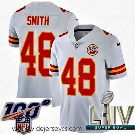 Finely crafted 2020 Super Bowl LIV Nike Kansas City Chiefs #48 Terrance Smith White Vapor Untouchable Limited Player NFL Jersey