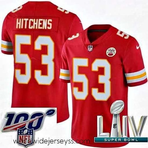 Finely crafted 2020 Super Bowl LIV Nike Kansas City Chiefs #53 Anthony Hitchens Red Team Color Vapor Untouchable Limited Player NFL Jersey