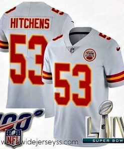 Exquisitely designed 2020 Super Bowl LIV Nike Kansas City Chiefs #53 Anthony Hitchens White Vapor Untouchable Limited Player NFL Jersey