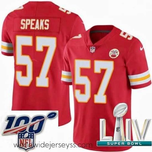 Exquisitely designed 2020 Super Bowl LIV Nike Kansas City Chiefs #57 Breeland Speaks Red Team Color Vapor Untouchable Limited Player NFL Jersey
