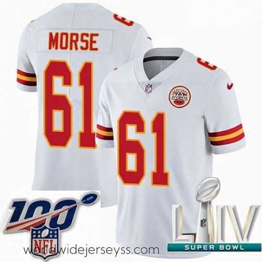Finely crafted 2020 Super Bowl LIV Nike Kansas City Chiefs #61 Mitch Morse White Vapor Untouchable Limited Player NFL Jersey