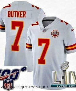 Superbly made 2020 Super Bowl LIV Nike Kansas City Chiefs #7 Harrison Butker White Vapor Untouchable Limited Player NFL Jersey