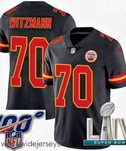 Exceptionally fashioned 2020 Super Bowl LIV Nike Kansas City Chiefs #70 Bryan Witzmann Limited Black Rush Vapor Untouchable NFL Jersey