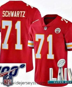 Exceptionally fashioned 2020 Super Bowl LIV Nike Kansas City Chiefs #71 Mitchell Schwartz Red Team Color Vapor Untouchable Limited Player NFL Jersey