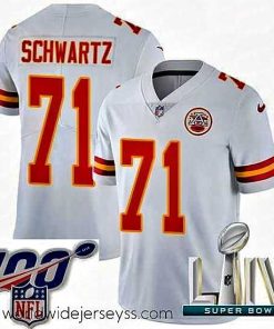 Exceptionally fashioned 2020 Super Bowl LIV Nike Kansas City Chiefs #71 Mitchell Schwartz White Vapor Untouchable Limited Player NFL Jersey