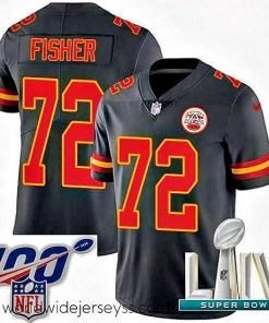Marvelously styled 2020 Super Bowl LIV Nike Kansas City Chiefs #72 Eric Fisher Limited Black Rush Vapor Untouchable NFL Jersey