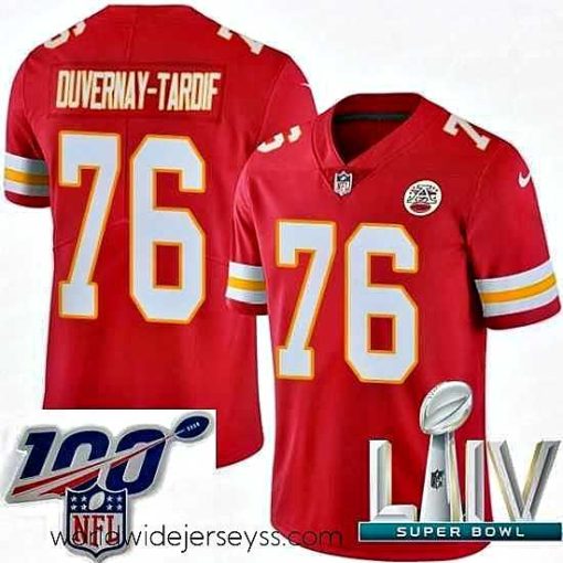 Exceptionally fashioned 2020 Super Bowl LIV Nike Kansas City Chiefs #76 Laurent Duvernay-Tardif Red Team Color Vapor Untouchable Limited Player NFL Jersey