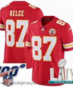 Marvelously styled 2020 Super Bowl LIV Nike Kansas City Chiefs #87 Travis Kelce Red Team Color Vapor Untouchable Limited Player NFL Jersey