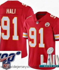 Marvelously styled 2020 Super Bowl LIV Nike Kansas City Chiefs #91 Tamba Hali Red Team Color Vapor Untouchable Limited Player NFL Jersey