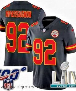 Marvelously styled 2020 Super Bowl LIV Nike Kansas City Chiefs #92 Tanoh Kpassagnon Limited Black Rush Vapor Untouchable NFL Jersey