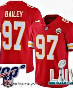 Superbly made 2020 Super Bowl LIV Nike Kansas City Chiefs #97 Allen Bailey Red Team Color Vapor Untouchable Limited Player NFL Jersey