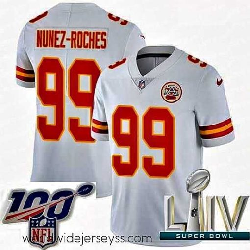 Superbly made 2020 Super Bowl LIV Nike Kansas City Chiefs #99 Rakeem Nunez-Roches White Vapor Untouchable Limited Player NFL Jersey