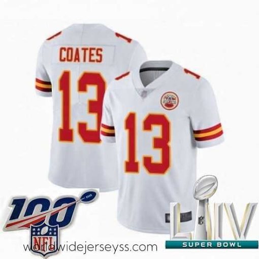 Superbly made 2020 Super Bowl LIV Kansas City Chiefs #13 Sammie Coates White Vapor Untouchable Limited Player Football Jersey