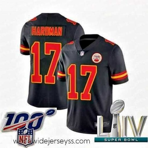 Exquisitely designed 2020 Super Bowl LIV Kansas City Chiefs #17 Mecole Hardman Limited Black Rush Vapor Untouchable Football Jersey