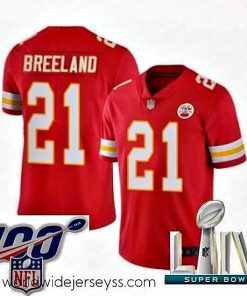 Marvelously styled 2020 Super Bowl LIV Kansas City Chiefs #21 Bashaud Breeland Red Team Color Vapor Untouchable Limited Player Football Jersey