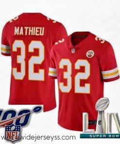 Marvelously styled 2020 Super Bowl LIV Kansas City Chiefs #32 Tyrann Mathieu Red Team Color Vapor Untouchable Limited Player Football Jersey