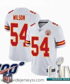 Marvelously styled 2020 Super Bowl LIV Kansas City Chiefs #54 Damien Wilson White Vapor Untouchable Limited Player Football Jersey